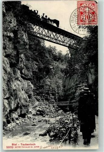 2500 Bözingen 1907 - Taubenlochschlucht