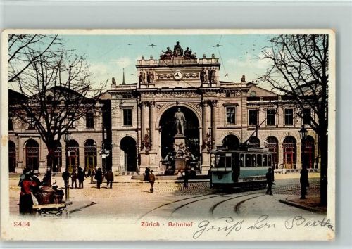 8000 Zürich 1906 - Bahnhof Straßenbahn