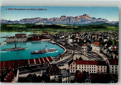 8590 Romanshorn Gebrauchsspuren Säntis Raddampfer