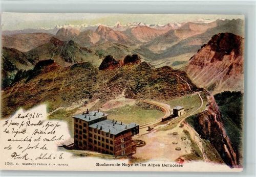 Rochers de Naye 1902 - et les Alpes Bernoises