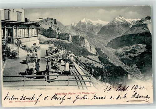 Schynige Platte 1902 - Terrasse Wetterhorn