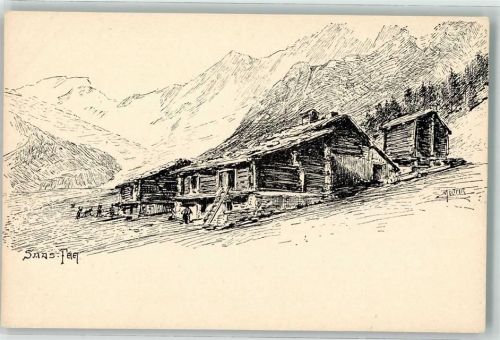3906 Saas-Fee - sign. Meltzer Chalet