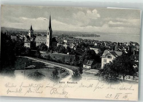 9400 Rorschach 1906 Foto AK Kirche
