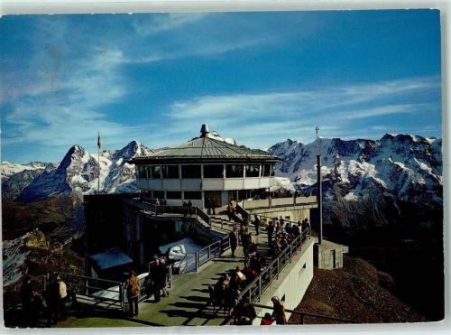 3825 Mürren - Schilthornbahn Berner Oberland Drehrestaurant Piz Gloria mit Eiger Mönch Jungfrau