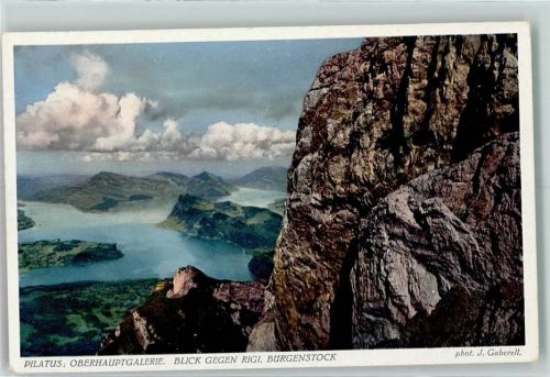 6010 Pilatus Kulm - Oberhauptgalerie Blick gegen Rigi Bürgenstock