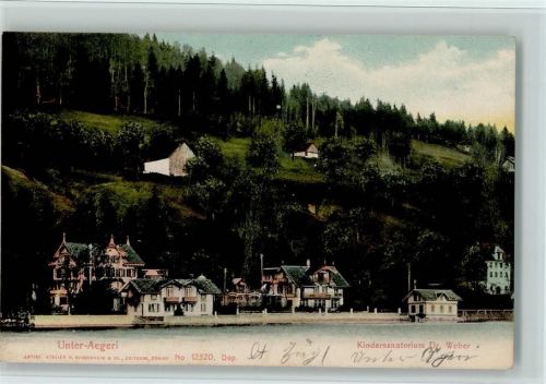 6314 Unterägeri 1906 - kindersanatorium Dr. Weber, Verlag Guggenheim Nr. 12520, gute Erhaltung AK