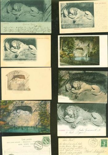 6000 Luzern Lucerne Lot mit 23 AK Löwendenkmal