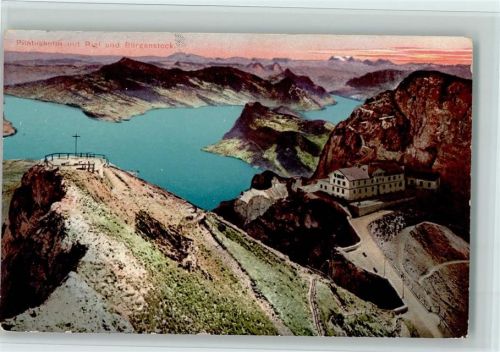 6010 Pilatus Kulm 1921 - mit Rigi und Bürgenstock Abendrot