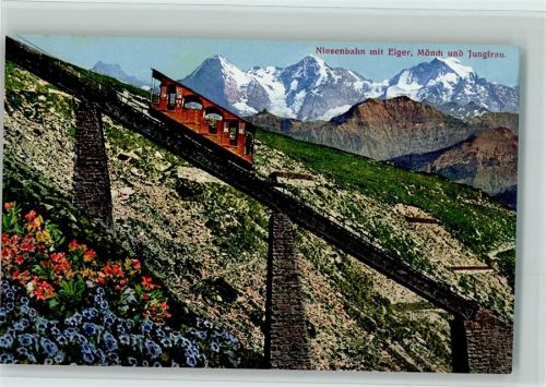 Niesen - Niesenbahn mit Eiger Mönch und Jungfrau