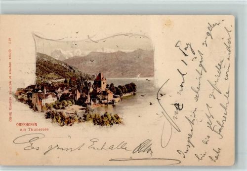 3653 Oberhofen am Thunersee 1900 - Blick auf Oberhofen am Thunersee