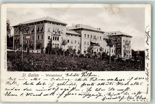 9000 St. Gallen S. Gallo 1902 Gebrauchsspuren Waisenhaus