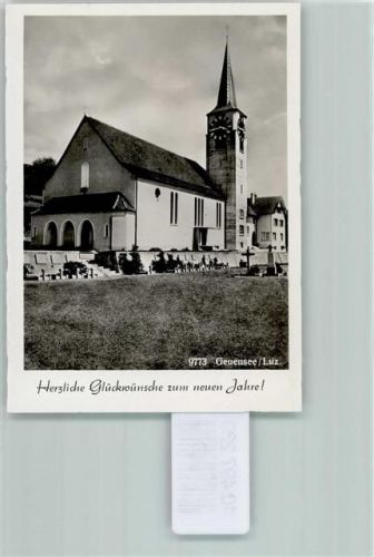 6232 Geuensee FOTO KEINE AK Kirche Kreuz Friedhof Treppe Neujahr Foto 10cm x 7cm, rückseitig Haftspuren