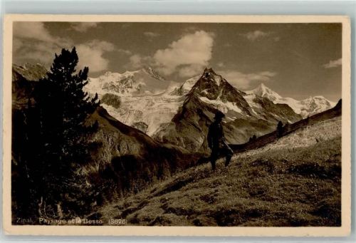 3961 Zinal Gebrauchsspuren Paysage et le Besso