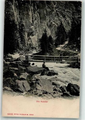 3718 Kandersteg 1908 - Stromschnelle Kander
