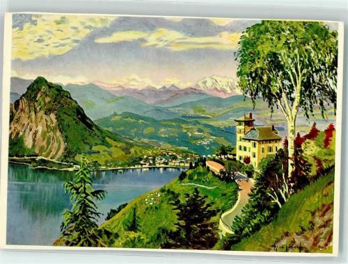 Monte Bré Gebrauchsspuren Berghotel Bre Monte Rosa sign.