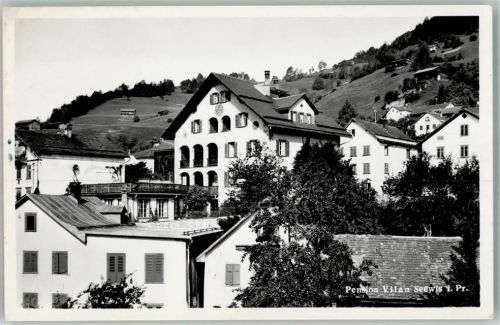 7212 Seewis Dorf 1954 Foto AK Pension Vilan