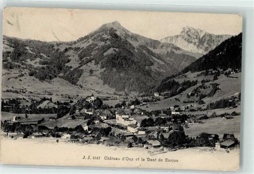 1660 Château-d´Oex 1907 Gebrauchsspuren Dent de Corjon