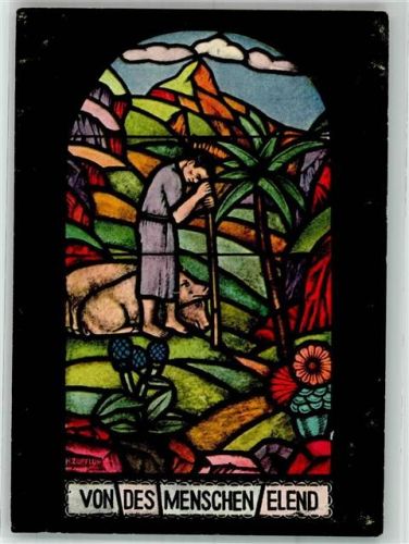 8374 Oberwangen TG 1937 - Kirche Glasgemälde von Zurflüh Der verlorene Sohn Bahnpost Zug 507