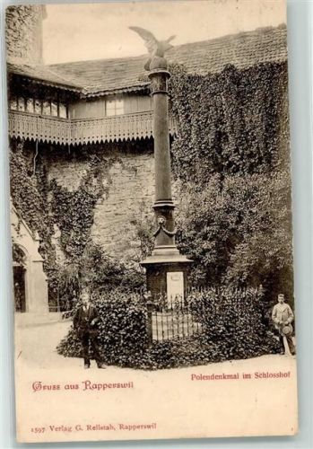 8640 Rapperswil SG 1902 - Polendenkmal im Schlosshof