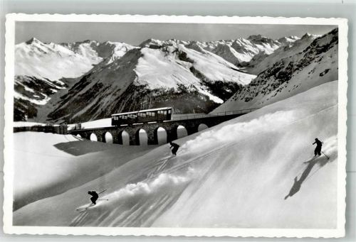 7270 Davos Platz 1954 Winter Bergbahn Parsennbahn