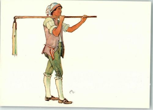 1800 Vevey 1927 Künstlerkarte Weizenschläger Serie des Saisons sign. ESTB