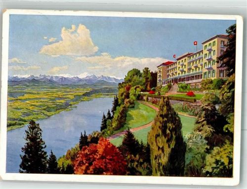 2532 Magglingen Macolin 1935 Lithographie / Künstlerkarte Grand Hotel Kurhaus