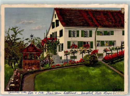 8706 Meilen Künstlerkarte Haus Betfahrt Hohenegg sign. l. Gysel