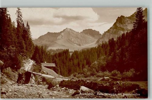 3715 Adelboden BE 1922 Foto AK Rehardtbrücke