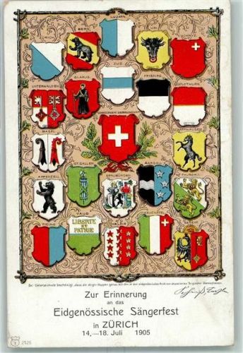 8000 Zürich 1905 - Eidg Sängerfest Wappen