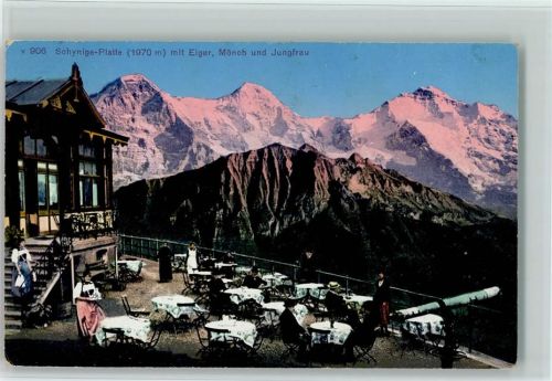 Schynige Platte 1923 - mit Eiger Mönch und Jungfrau Morgenrot