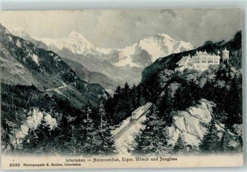 3800 Interlaken 1908 - Heimwehfluh Eiger Mönch und Jungfrau