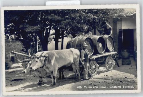 Tessin, Ochsenwagen Tracht Schweiz
