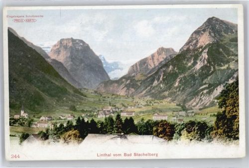 8783 Linthal - Blick vom Bad Stachelberg
