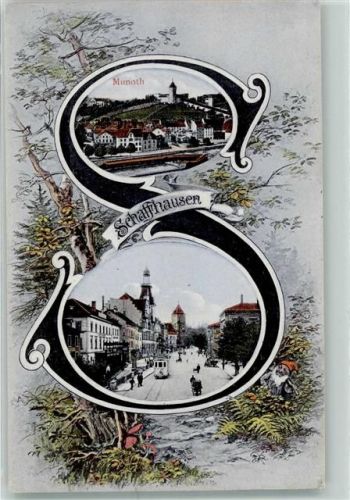 8200 Schaffhausen Sciaffusa - Munoth Strassenbahn Buchstabenkarte