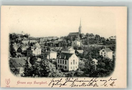 3400 Burgdorf Berthoud 1899 Foto AK Bahnpost Zug 10