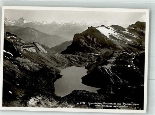Gemmipass Wallis Foto AK Fliegeraufnahme Daubensee Walliseralpen