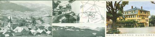 3158 Guggisberg KEINE AK Hotel Sternen Faltprospekt Klappkarte 2-fach