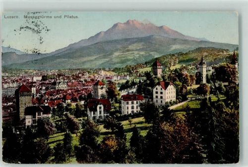 6000 Luzern Lucerne 1910 - Musegg Pilatus