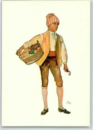 1800 Vevey Künstlerkarte Fête des Vignerons 1927 Série des Saisons Petit Vendangeur sign. E. St. B.