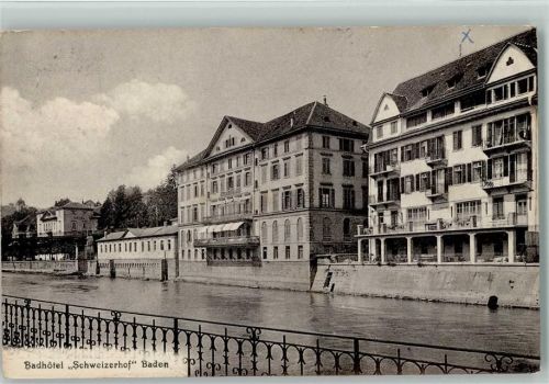 5400 Baden 1912 - Badhotel Schweizerhof