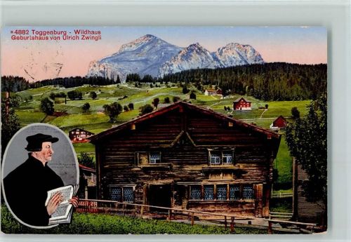 9658 Wildhaus 1912 - Geburtshaus von Ulrich Zwingli Hüttenstempel