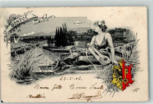 Genève Genf Helvetia 1903 Gebrauchsspuren