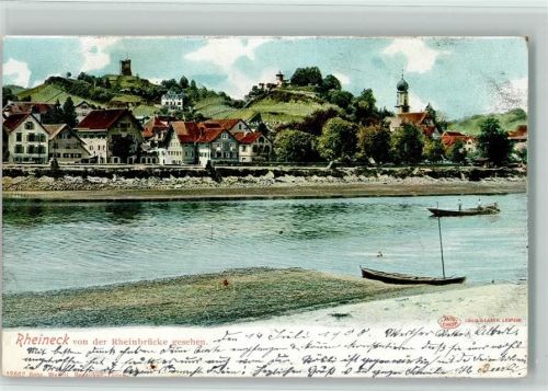 9424 Rheineck - Rheineck von der Rheinbrücke gesehen