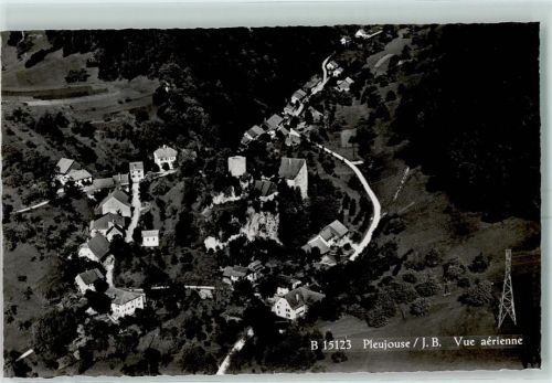 2953 Pleujouse Karte beschädigt Fliegeraufnahme