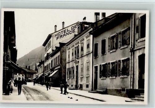 1337 Vallorbe 1938 - Verlag SG - Straßenbild , Hotel de France