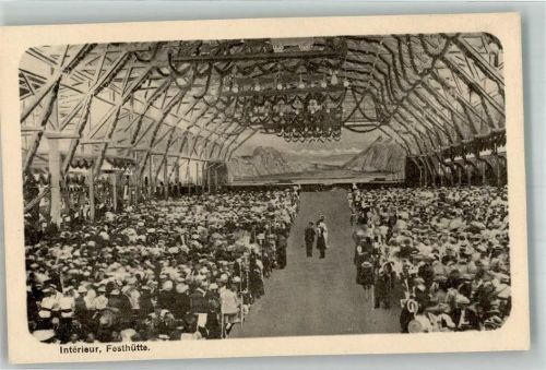 3000 Bern Berne 1910 Foto AK Schützenfest Festhütte