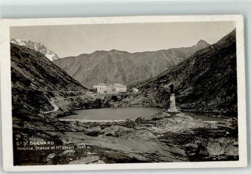 Hospiz Großer Sankt Bernhard Pass - Statue Mont Velan