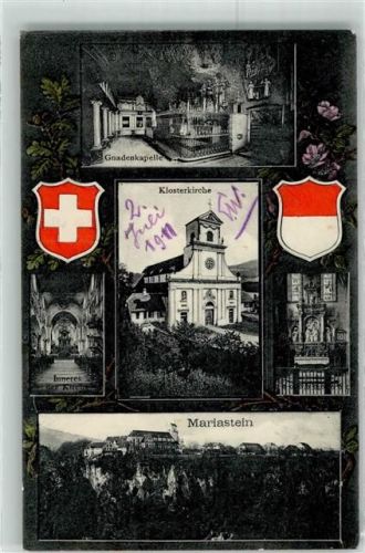 4115 Mariastein 1917 - Gnadenkapelle Klosterkirche Wappen