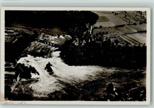 8200 Schaffhausen Sciaffusa Foto AK Rheinfall Luftaufnahme