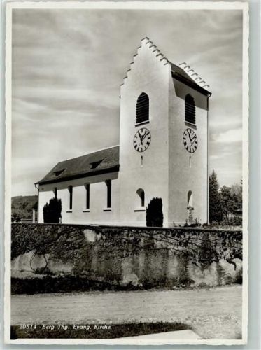 8572 Berg TG Ast Foto AK Ev. Kirche